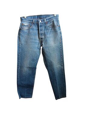 Vintage Levis 501 Denim Jeans 32x31 Men's Straight Button Fly Distress USA  80s
